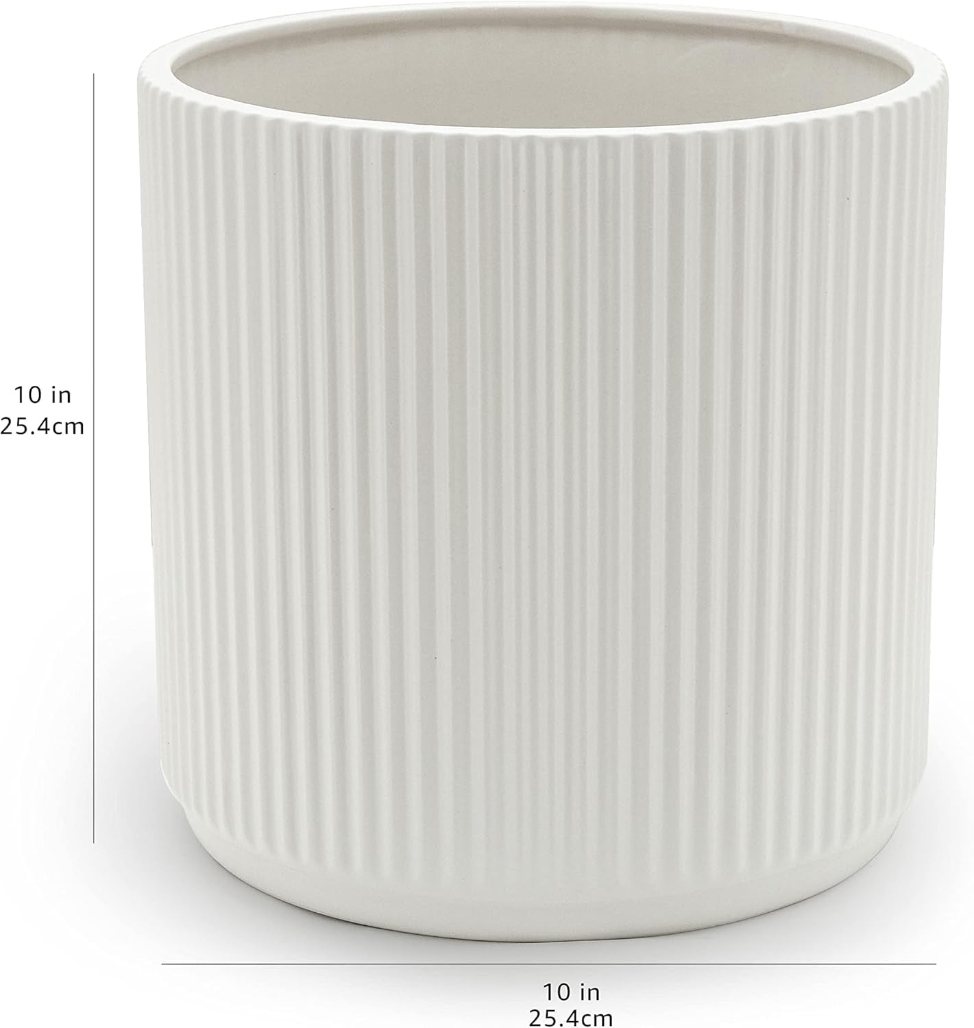Fluted Ceramic Round Planter - Perfect for Indoor and Outdoor Décor