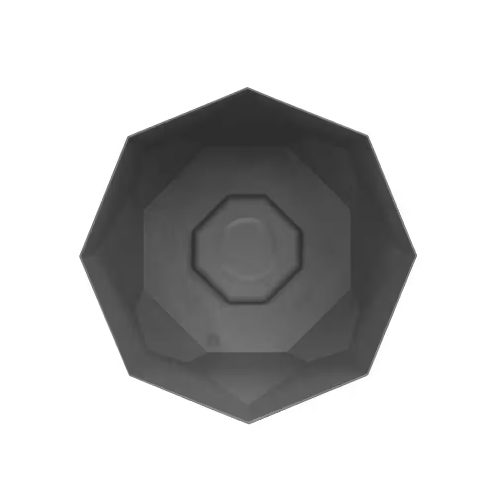 10 In. Charcoal Gray Tuxton Modern Hexagon Resin Planter