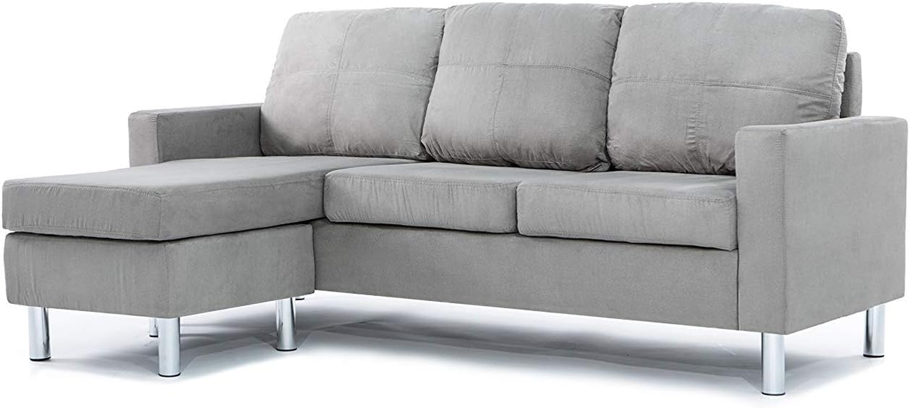 Small Space Modern Sectional Sofa, Gray