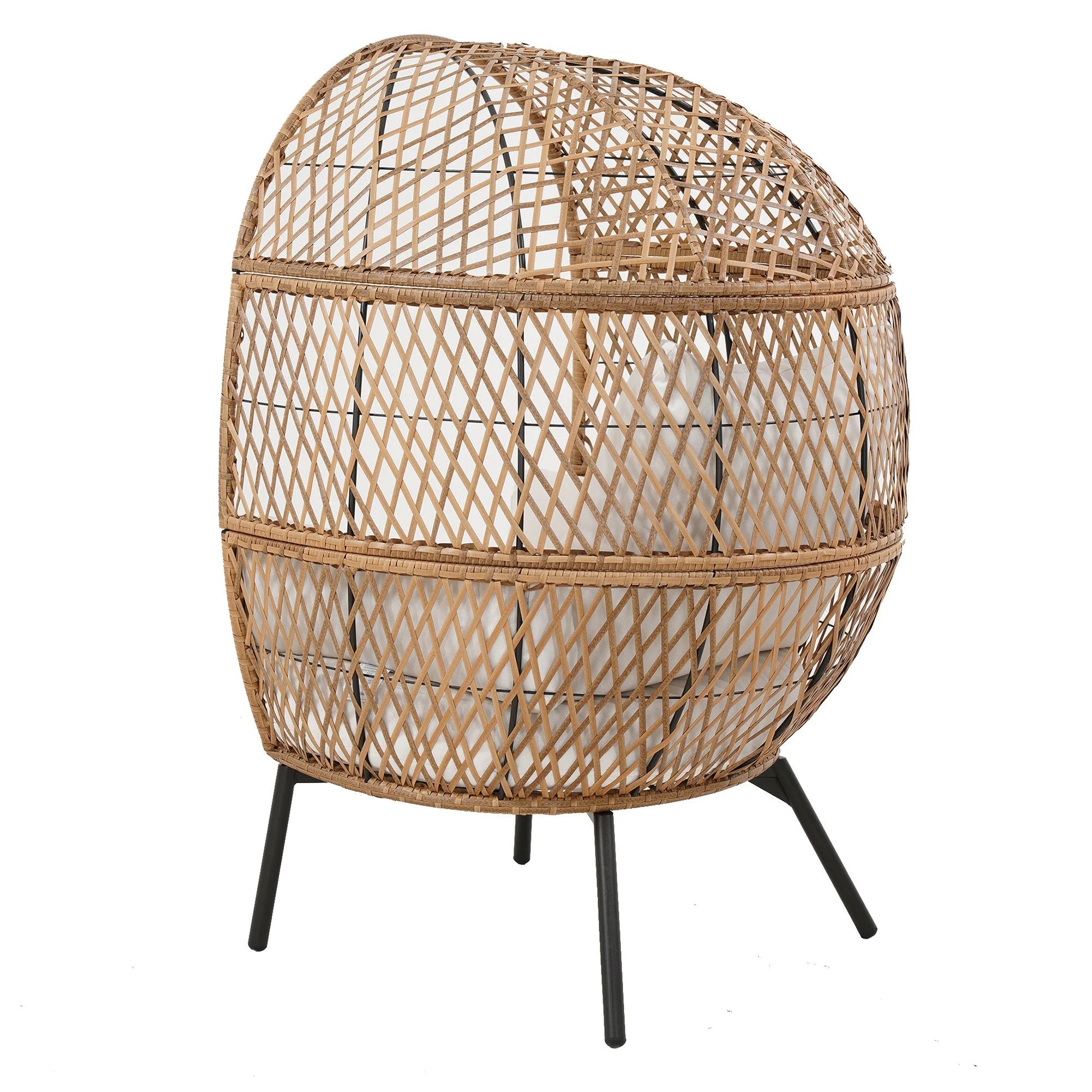 Ventura Boho Stationary Outdoor Wicker Egg Chair