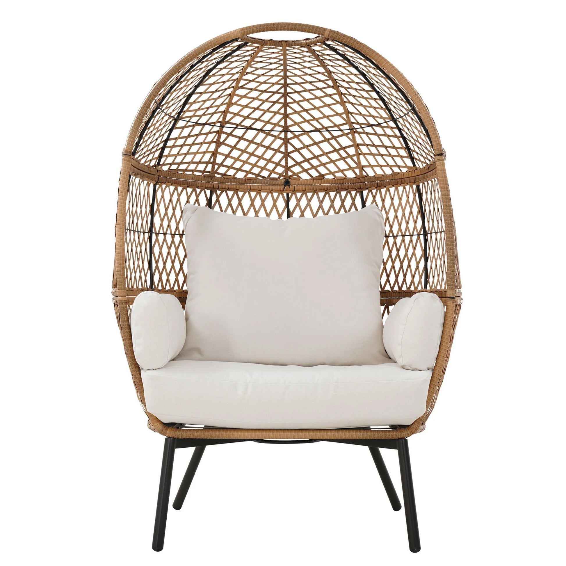 Ventura Boho Stationary Outdoor Wicker Egg Chair