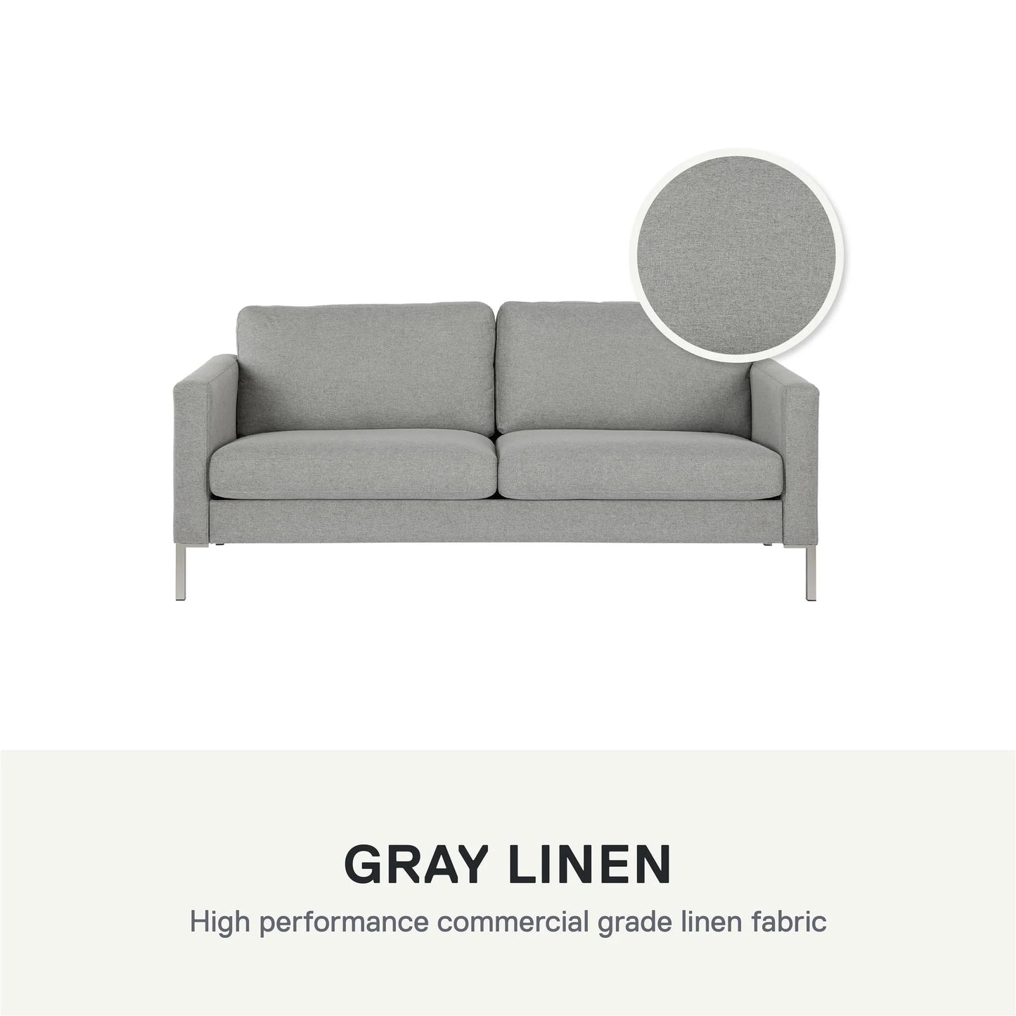 Lexington Sofa, Gray Linen