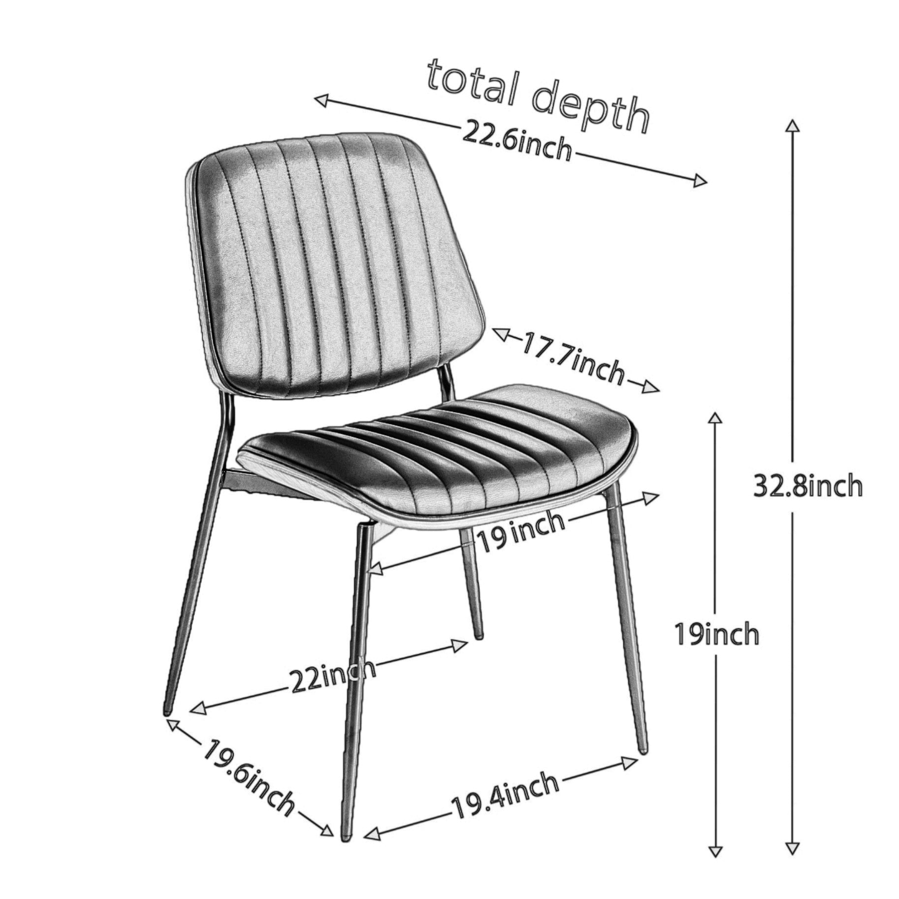 2-piece retro chair set with curved wooden backrest in white