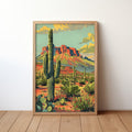 Vintage Desert Landscape Art Print