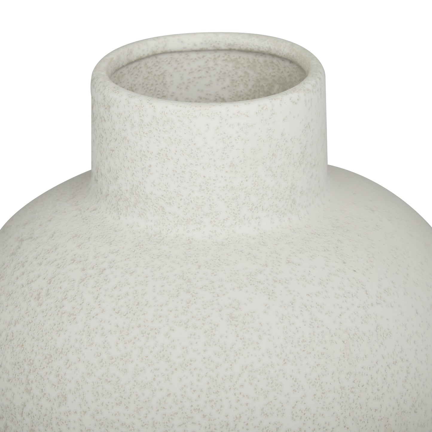 12" Handmade White Ceramic Vase