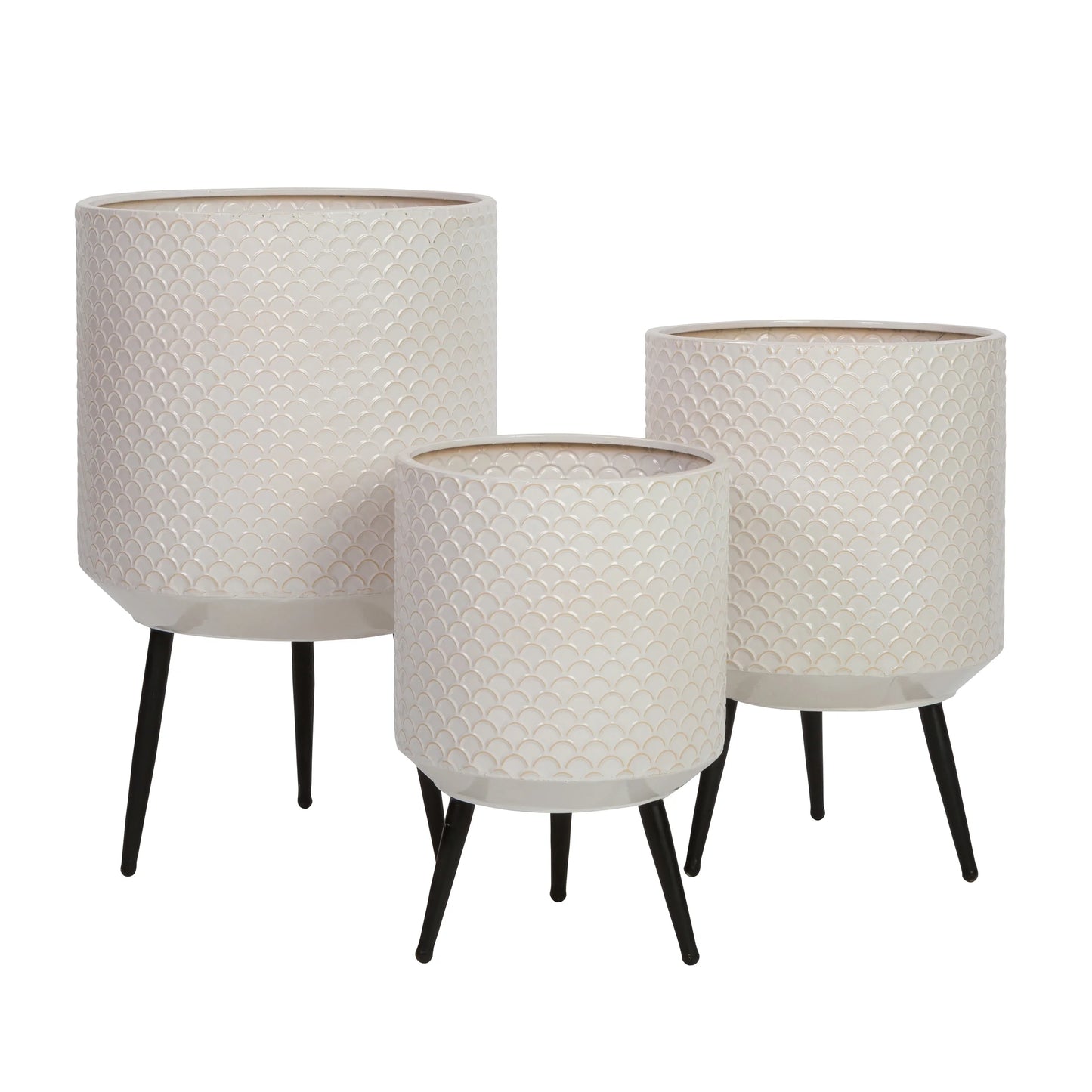 Metal Avery Modern Planters (Set of 3)