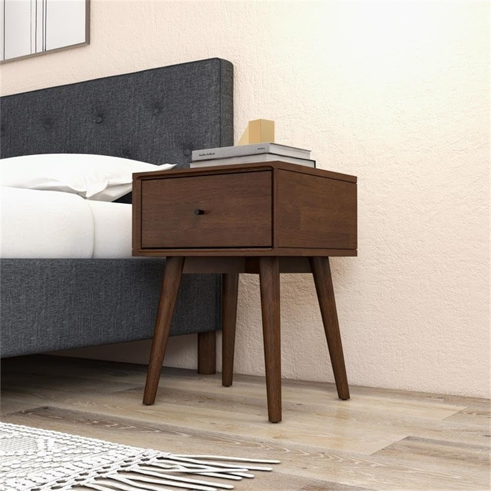 Mid-Century Modern Cooper Brown Walnut Wood Night Stand