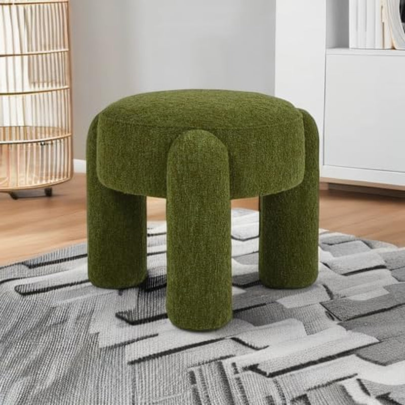 Hugo Twenty Point FiveInch Rounded Moss Green Ottoman