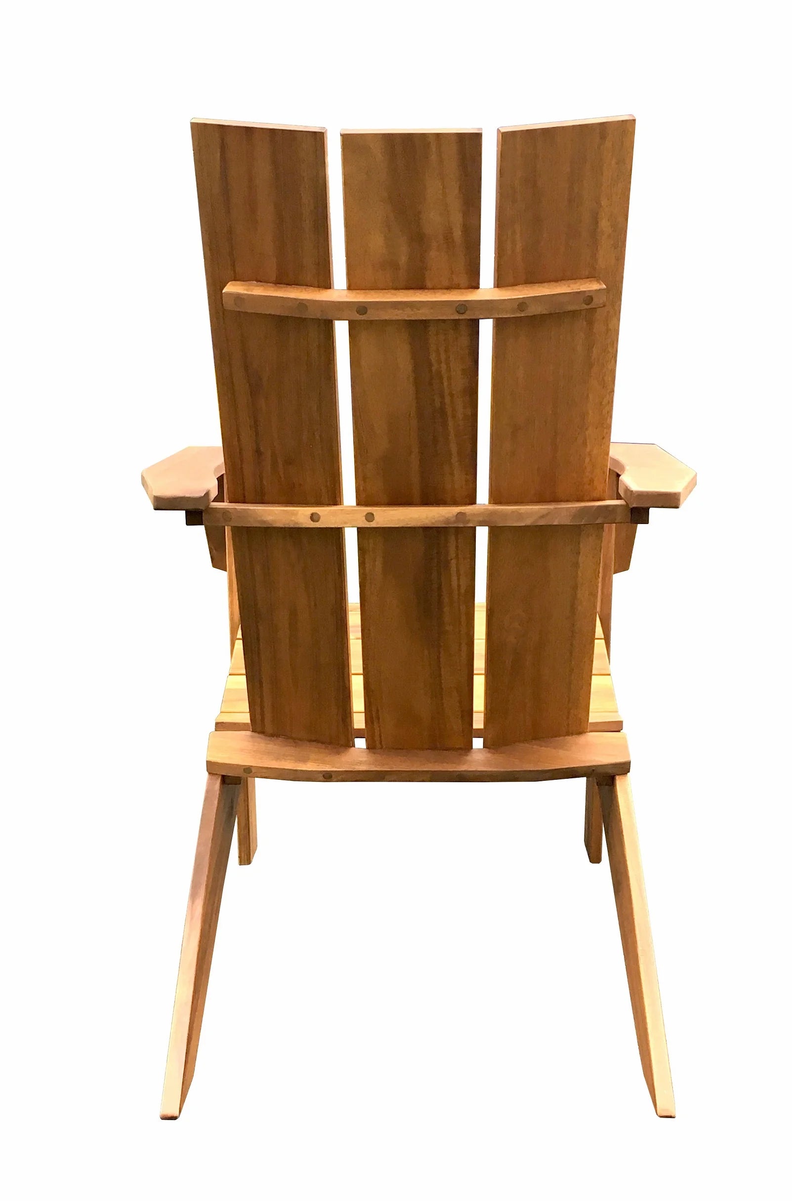 Wood Outdoor Modern Adirondack Chair, Natural Color