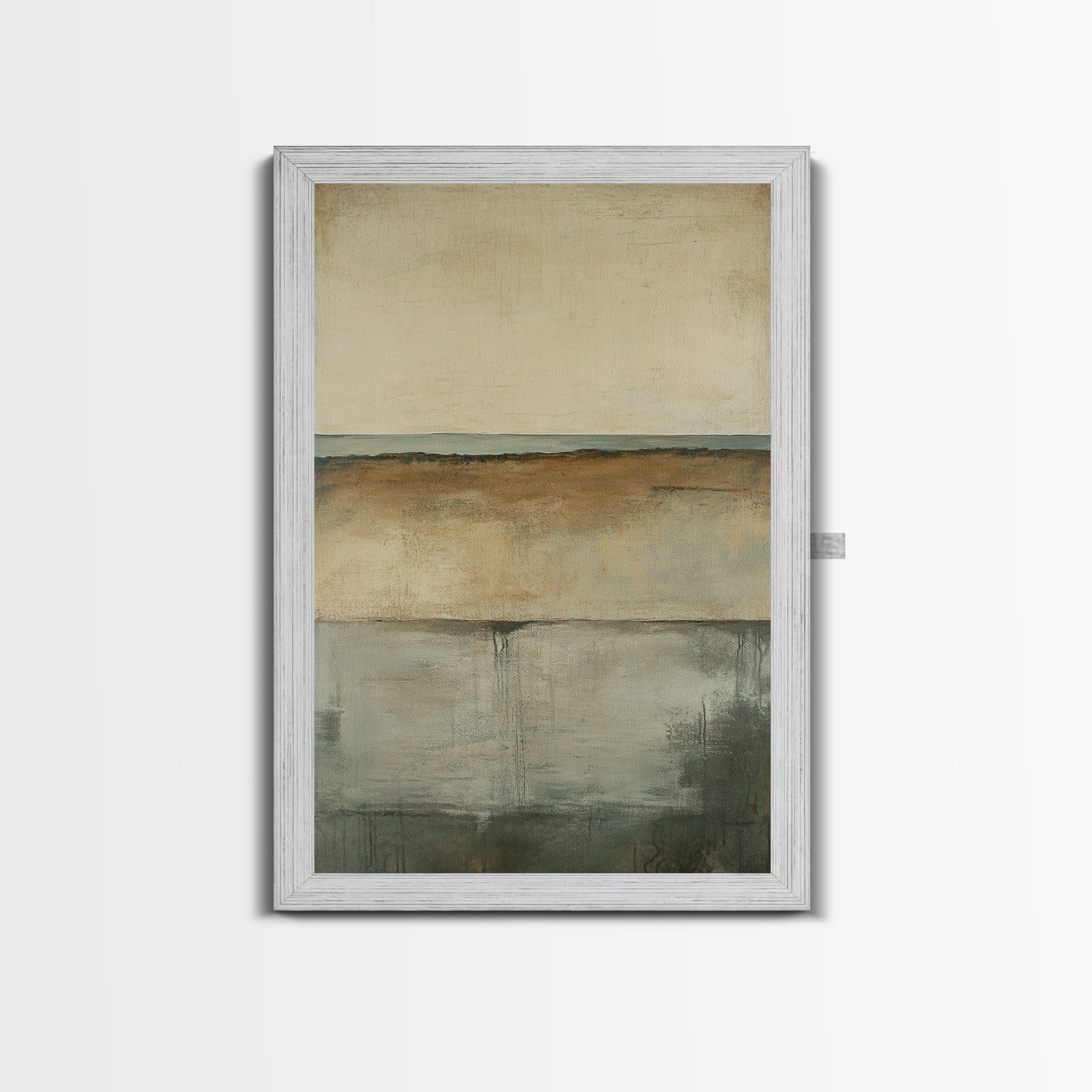 Neutral Abstract Framed Canvas Print