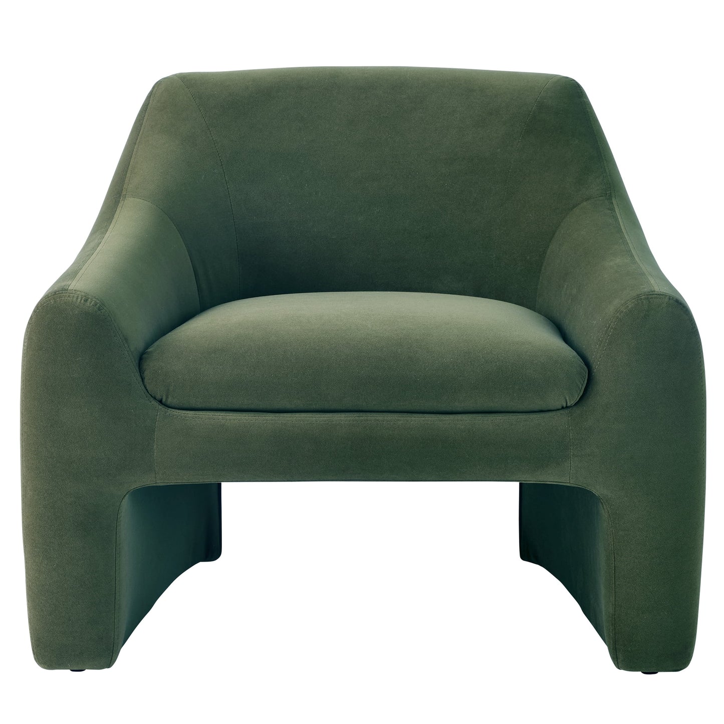 Emerson Curvy Accent Chair, Olive