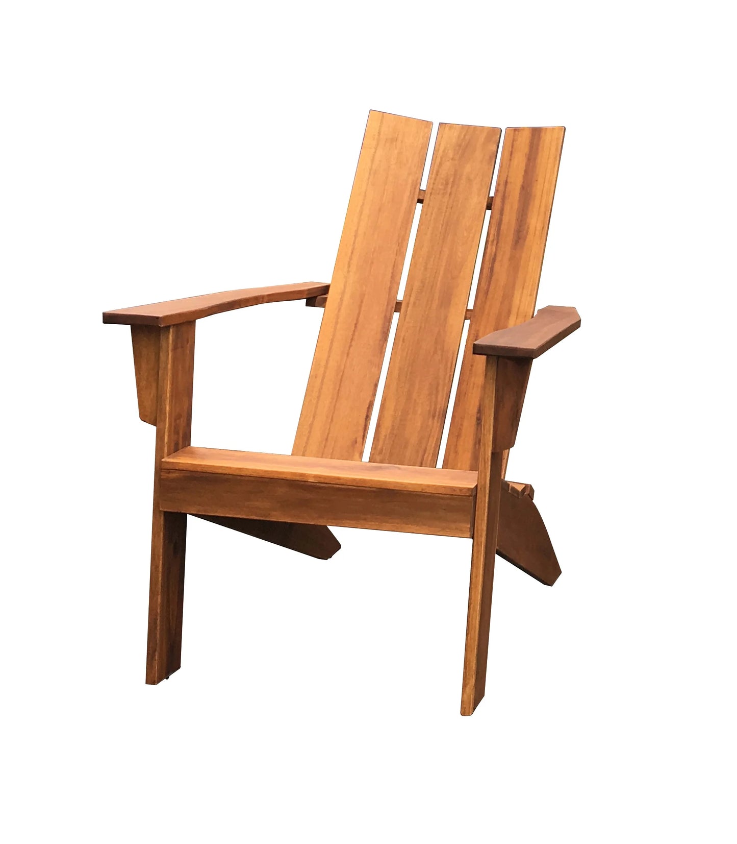 Wood Outdoor Modern Adirondack Chair, Natural Color