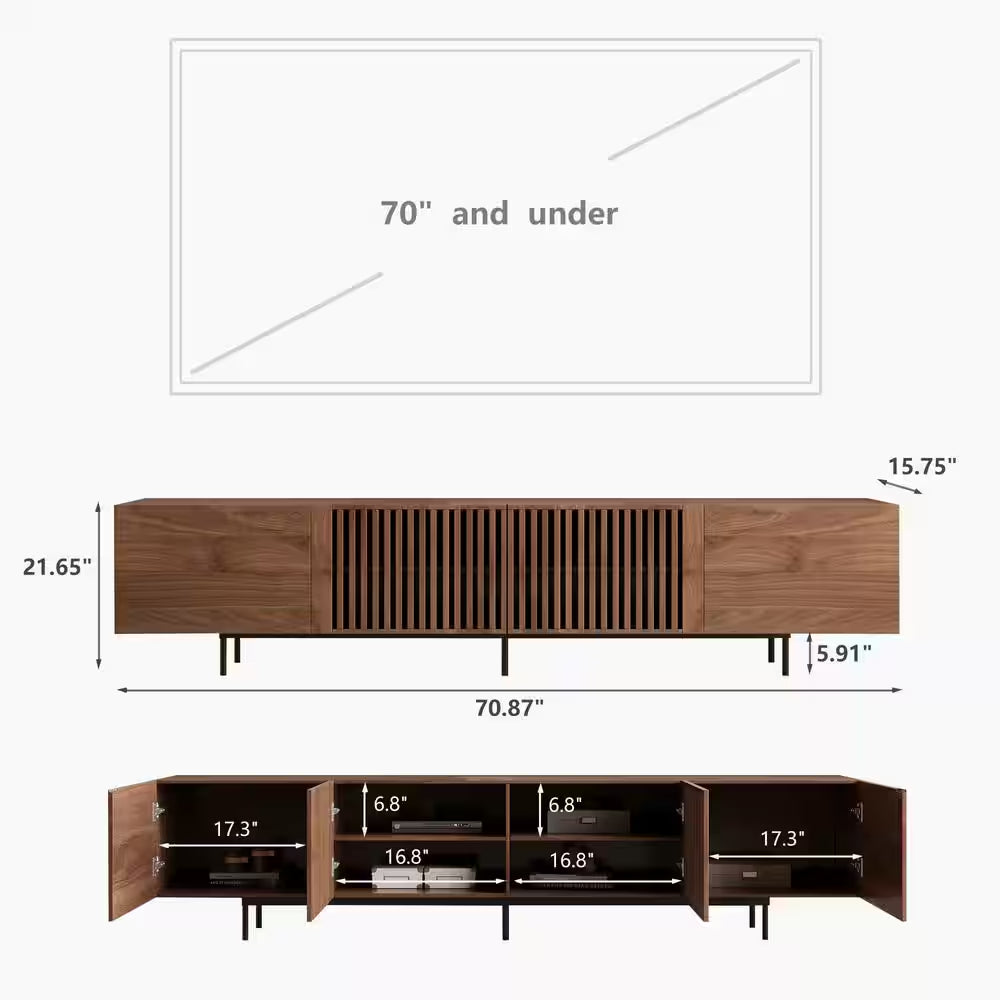 70.87" Mid Century Modern TV Stand