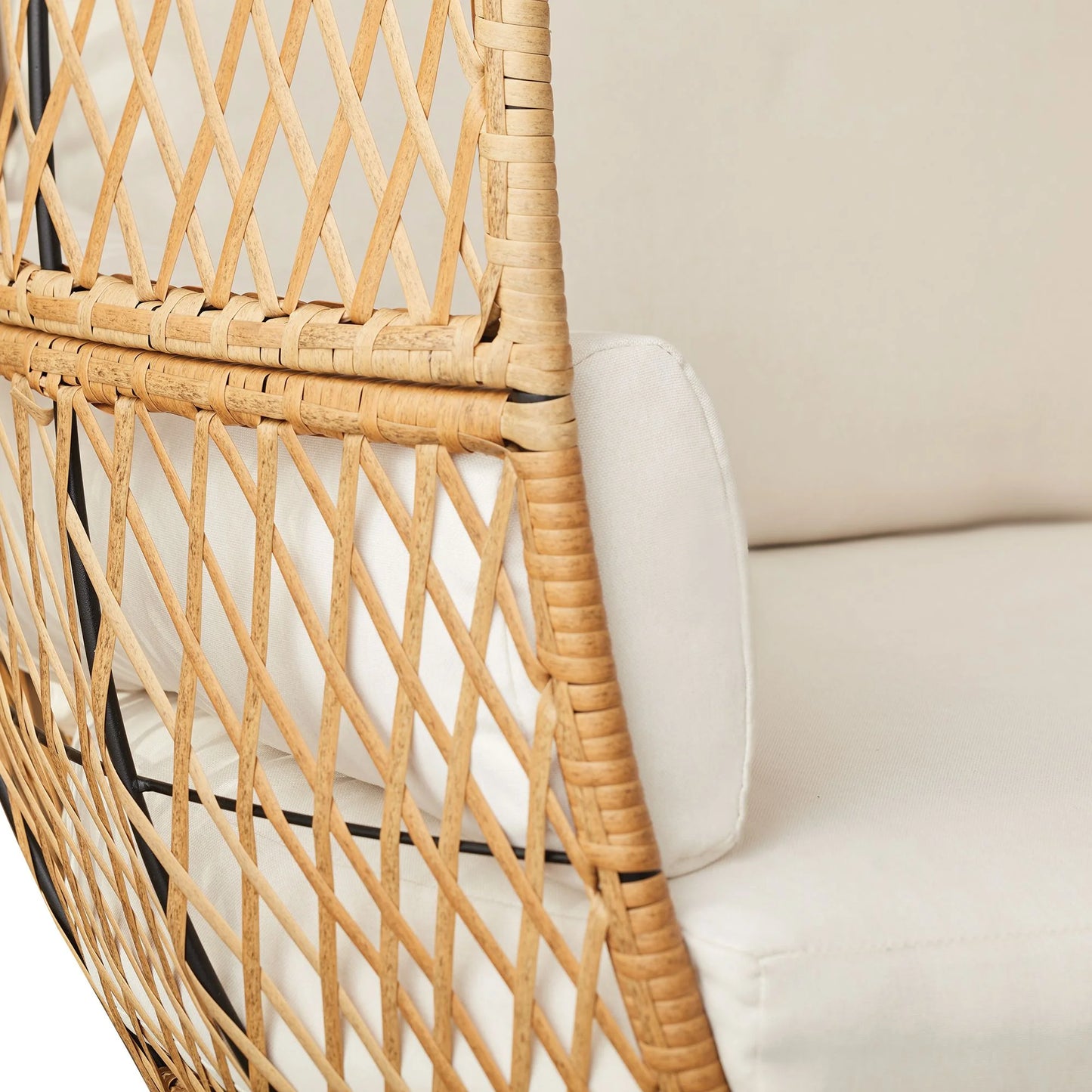 Ventura Boho Stationary Outdoor Wicker Egg Chair