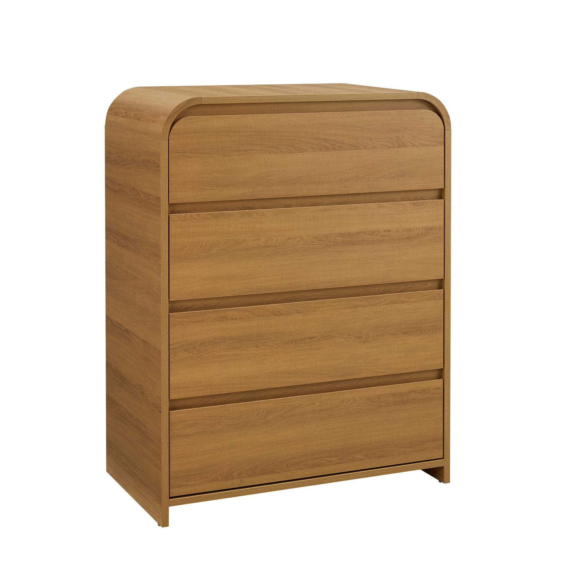 Juliet 4 Drawer Dresser, Light Honey Finish