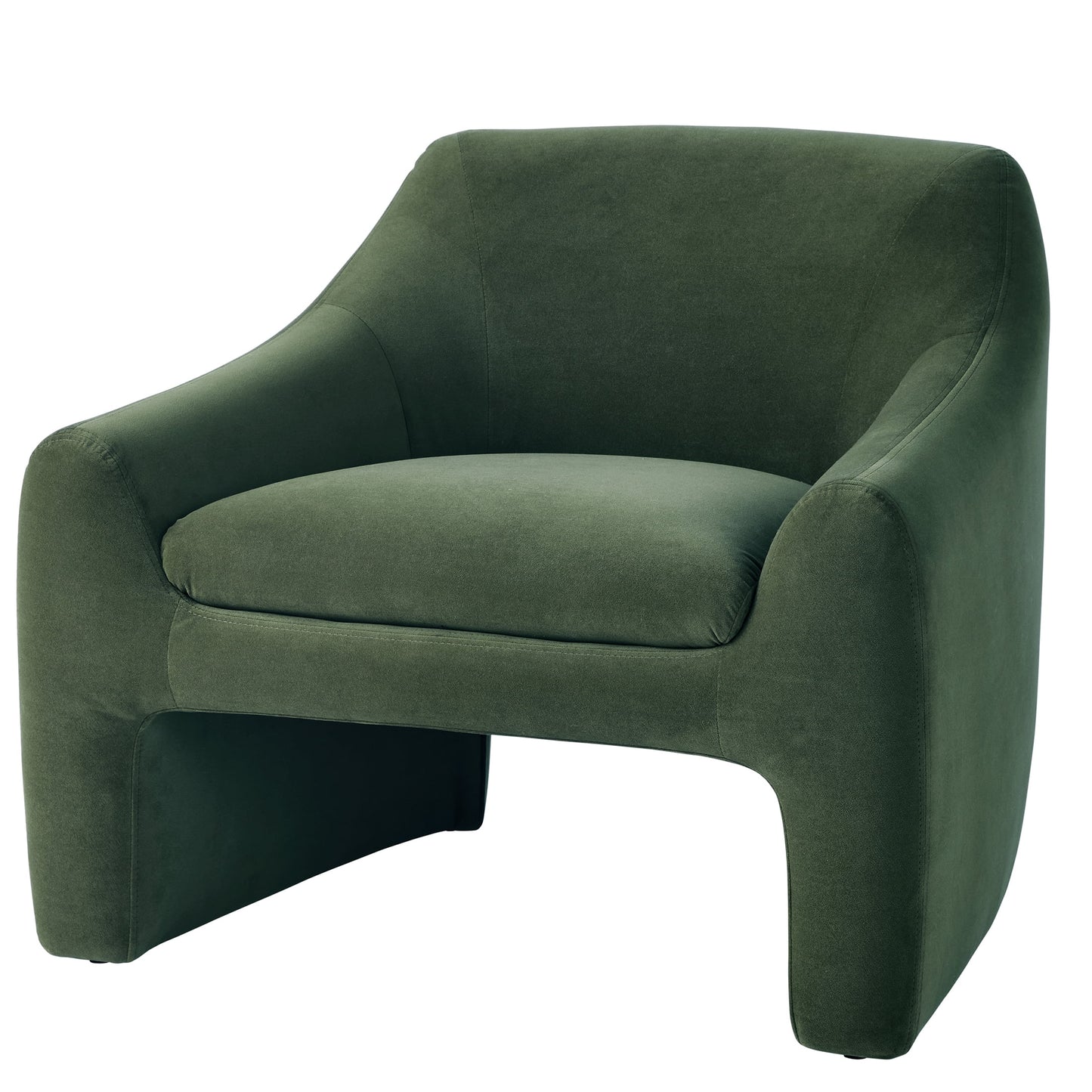 Emerson Curvy Accent Chair, Olive