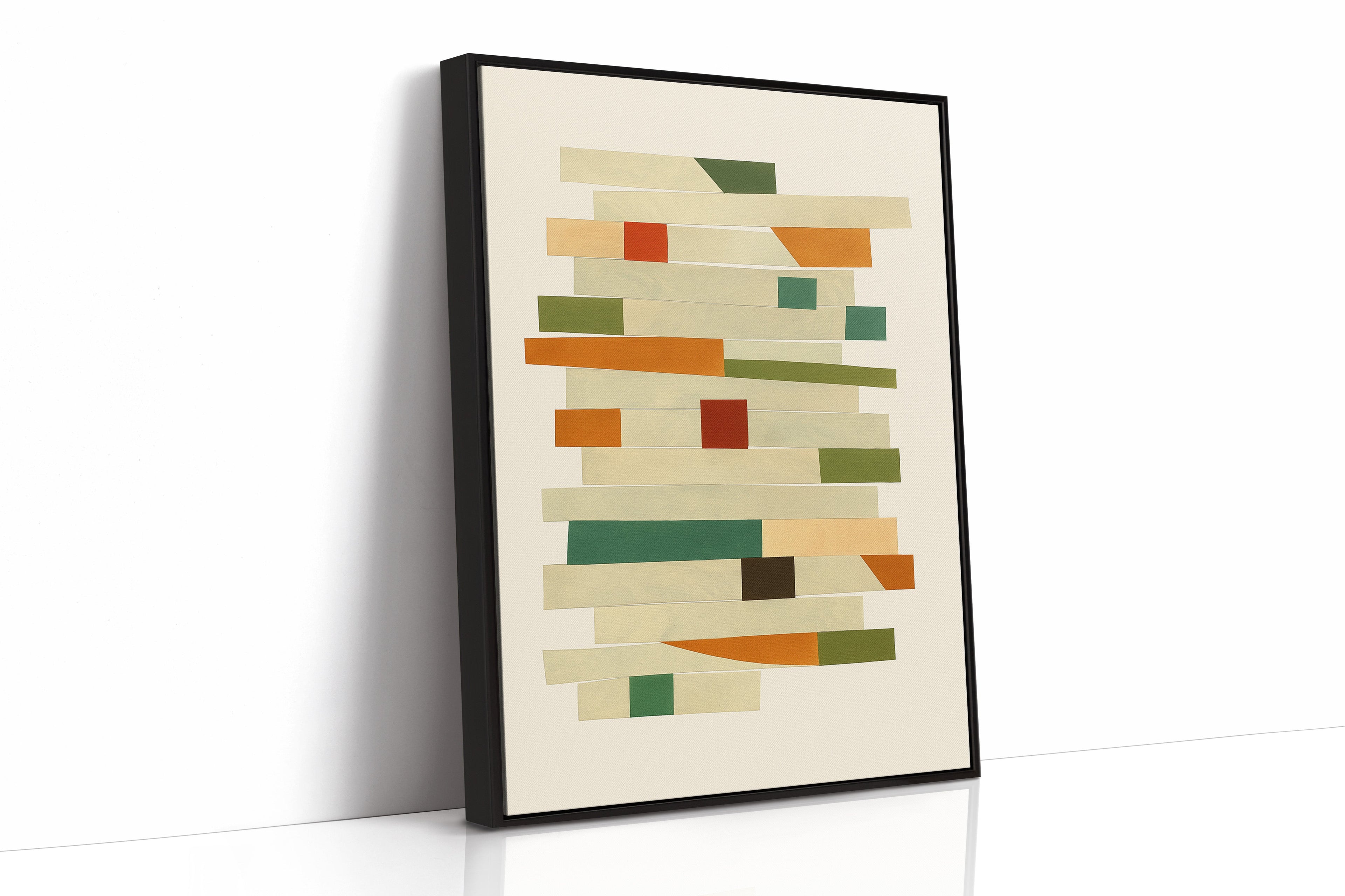 “Stacked Harmony” – Mid-Century Modern Geometric Art Print