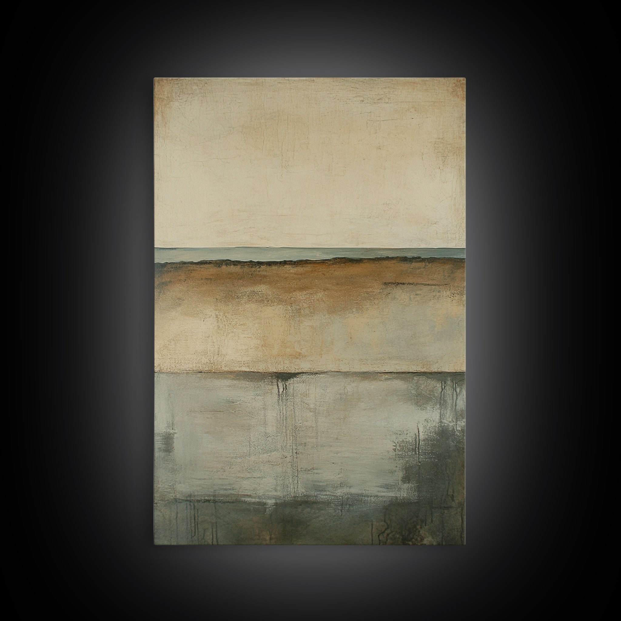 Neutral Abstract Framed Canvas Print