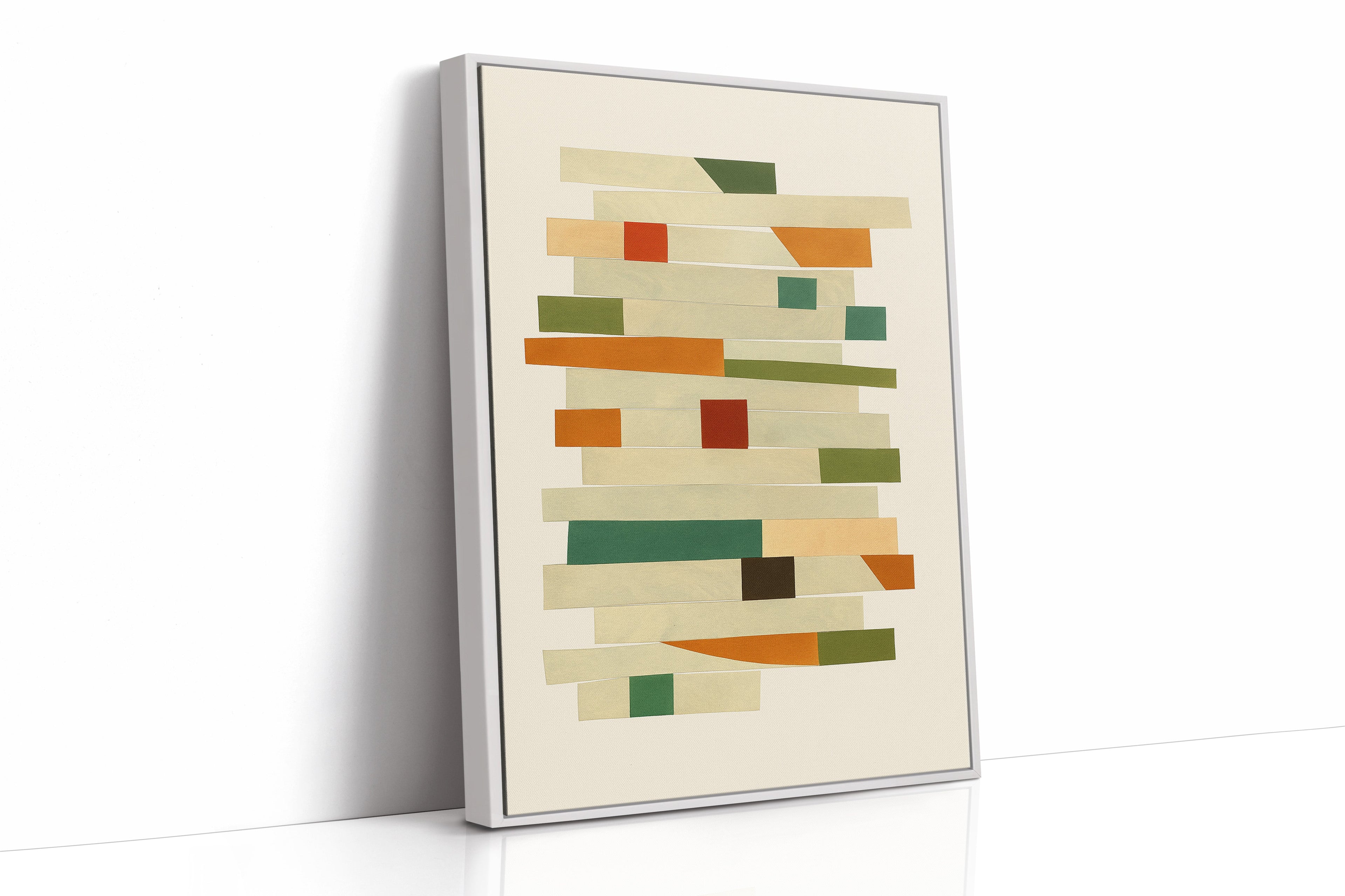 “Stacked Harmony” – Mid-Century Modern Geometric Art Print