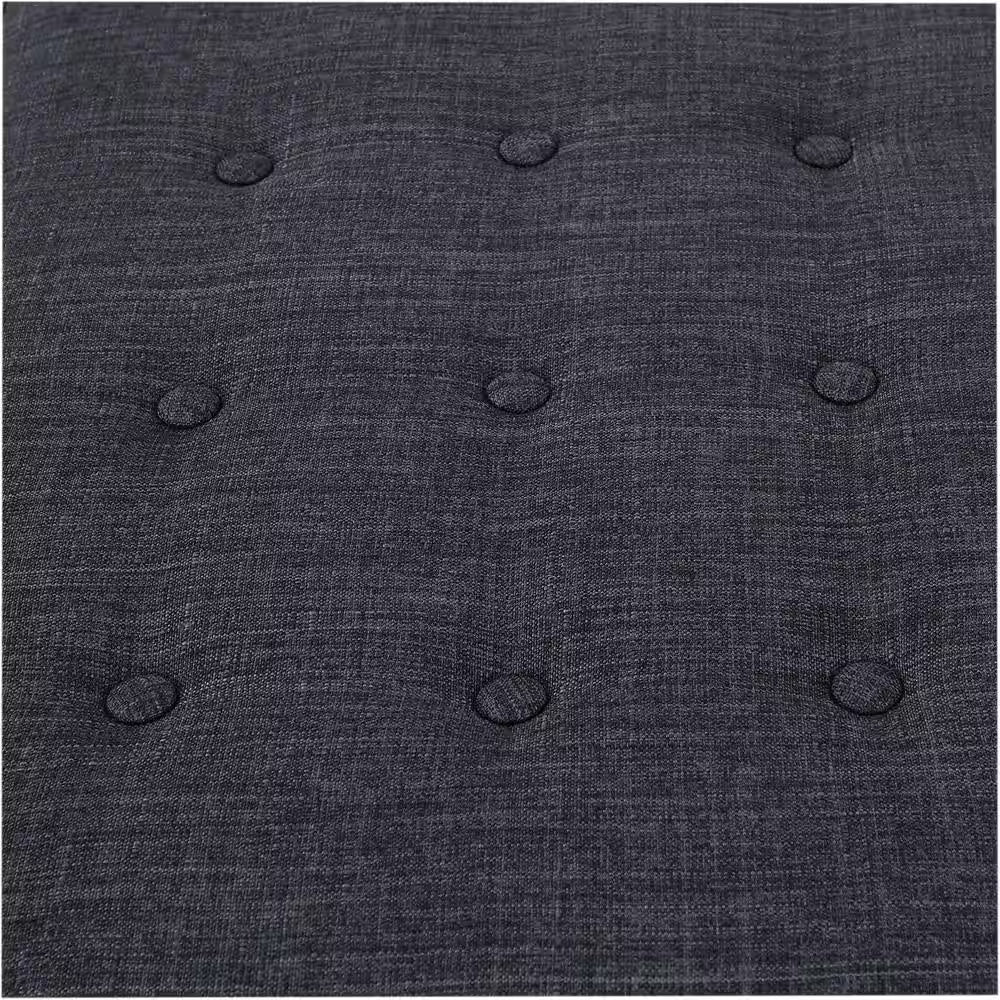 West Park Navy Fabric with Coffeeed Legs Bench