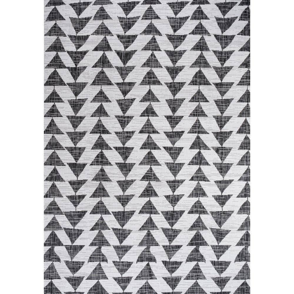 Andratx Ivory/Black 5 Ft. X 8 Ft. Modern Tribal Geometric Indoor/Outdoor Area Rug