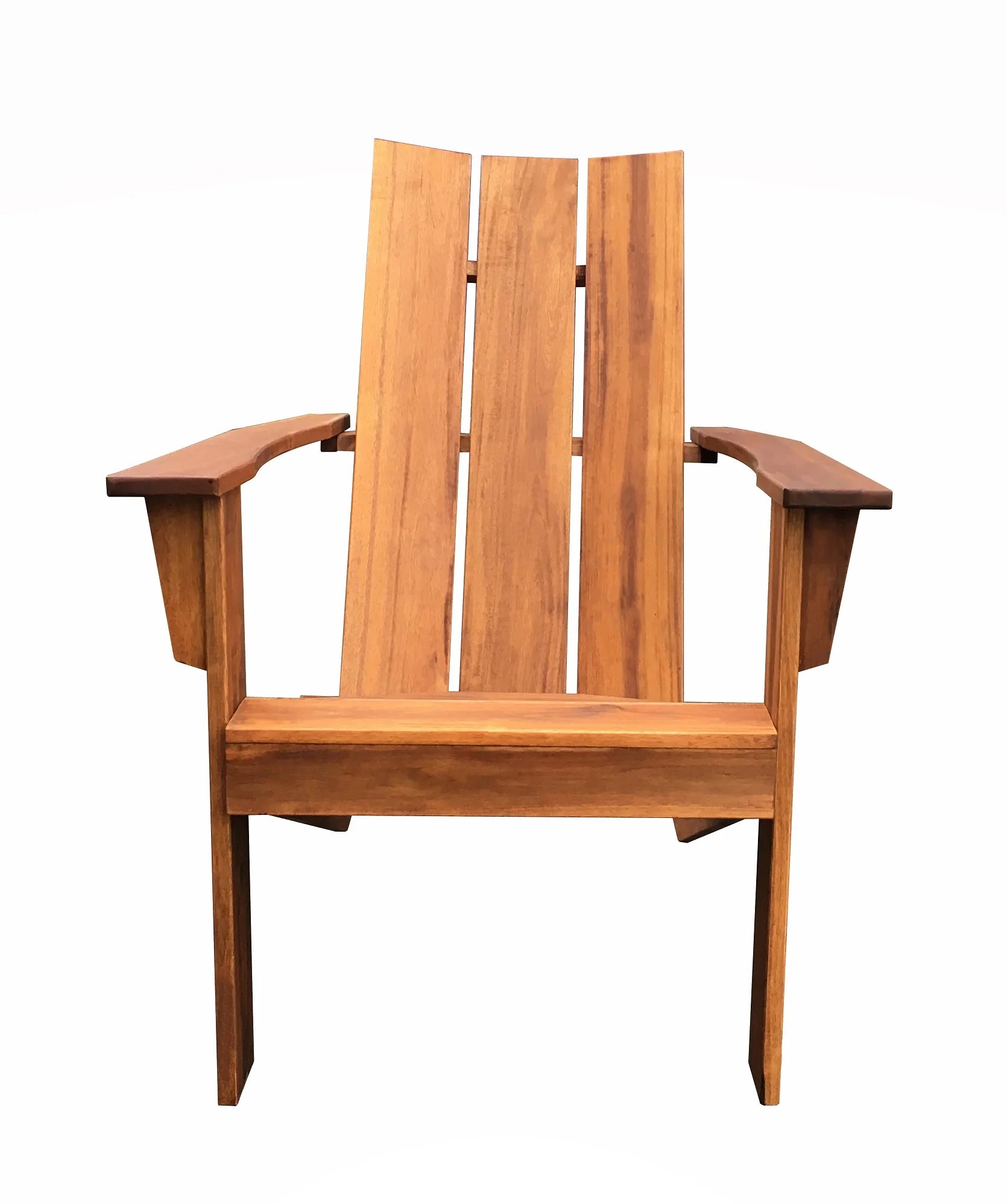 Wood Outdoor Modern Adirondack Chair, Natural Color