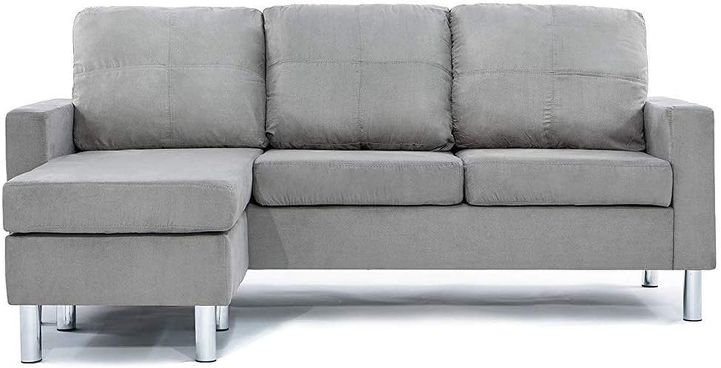 Small Space Modern Sectional Sofa, Gray