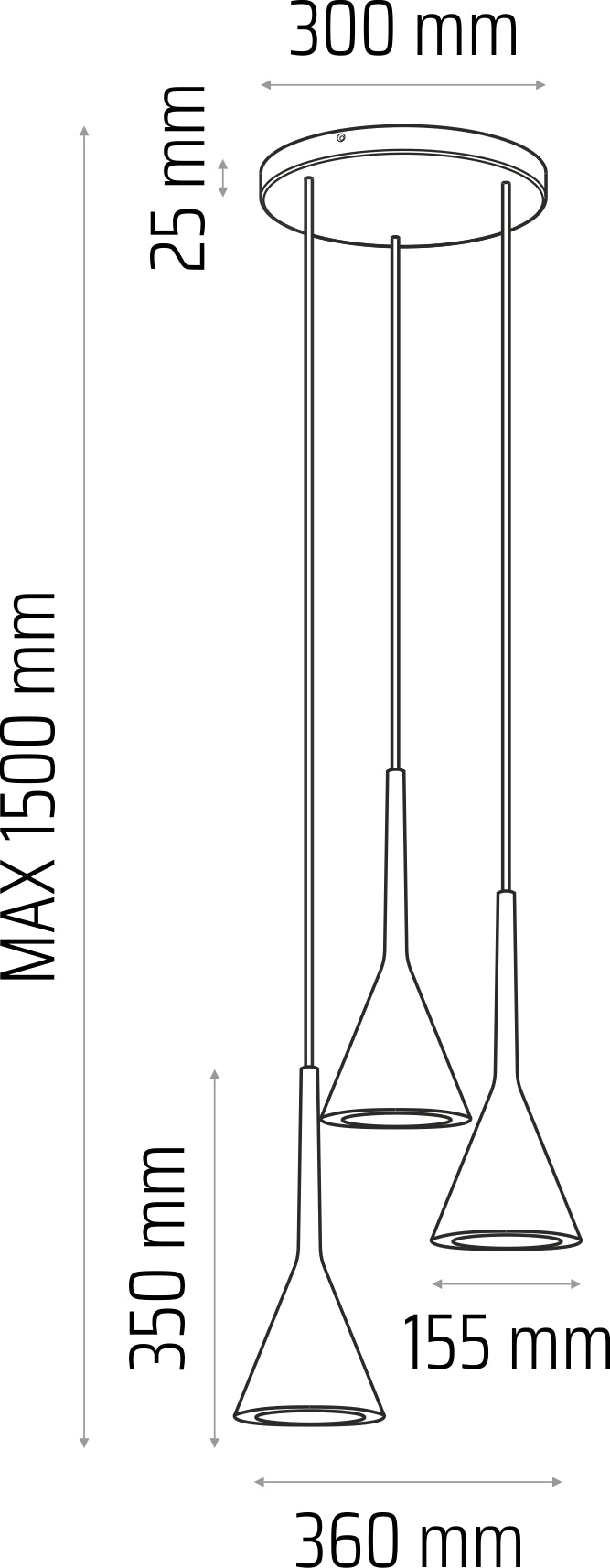 Pendant in Modern White