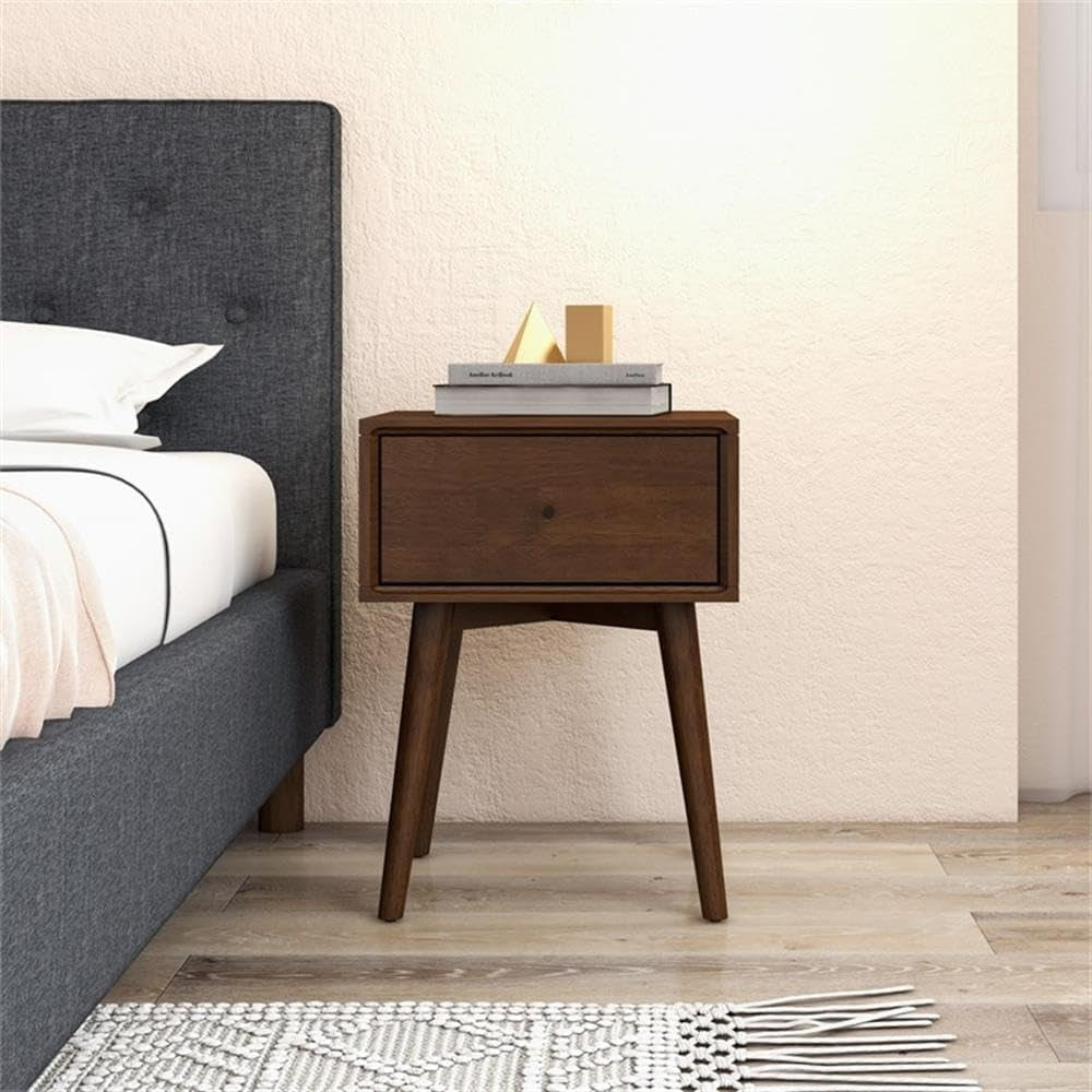 Mid-Century Modern Cooper Brown Walnut Wood Night Stand