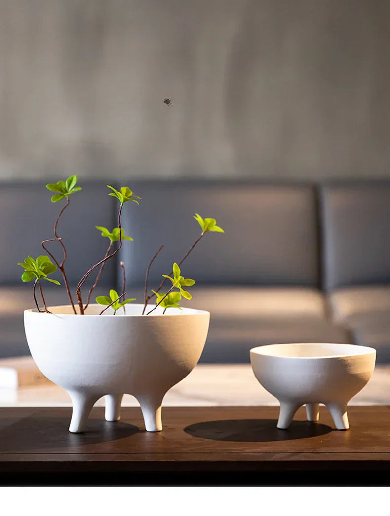 Ceramic Flower Pot with Tripod Stand