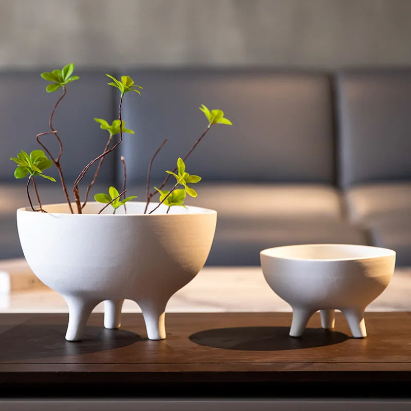 Ceramic Flower Pot with Tripod Stand