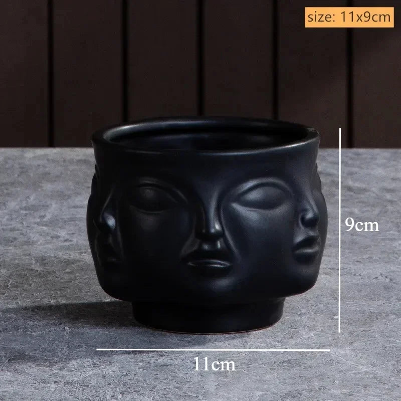 Handmade Ceramic Face Vase