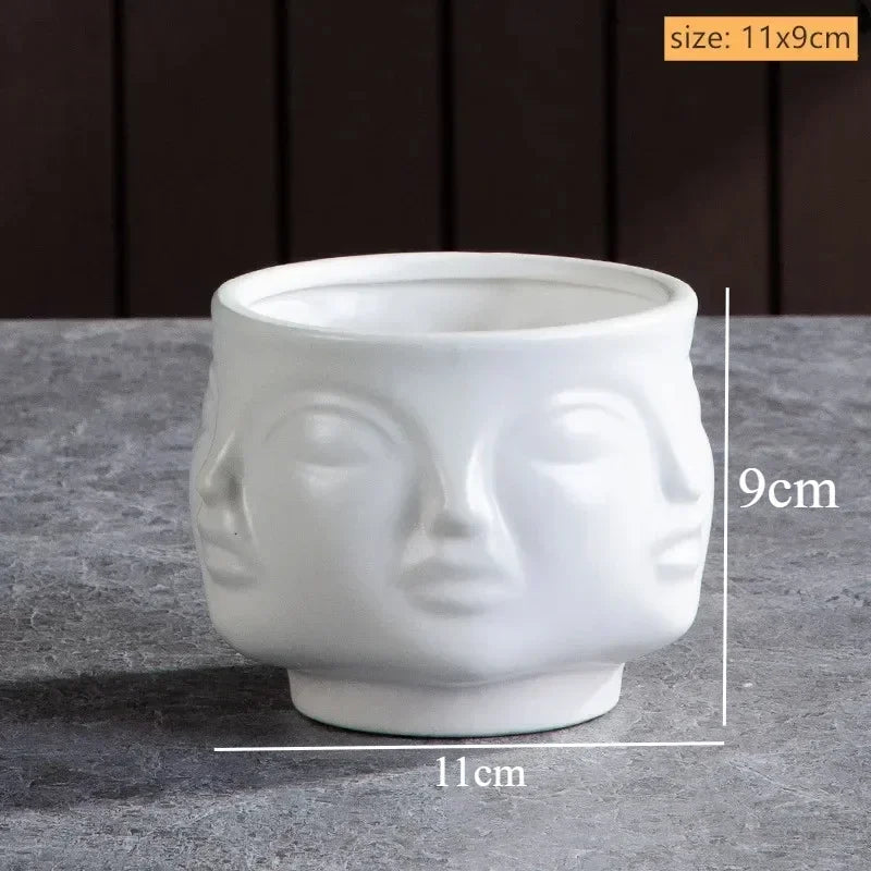 Handmade Ceramic Face Vase