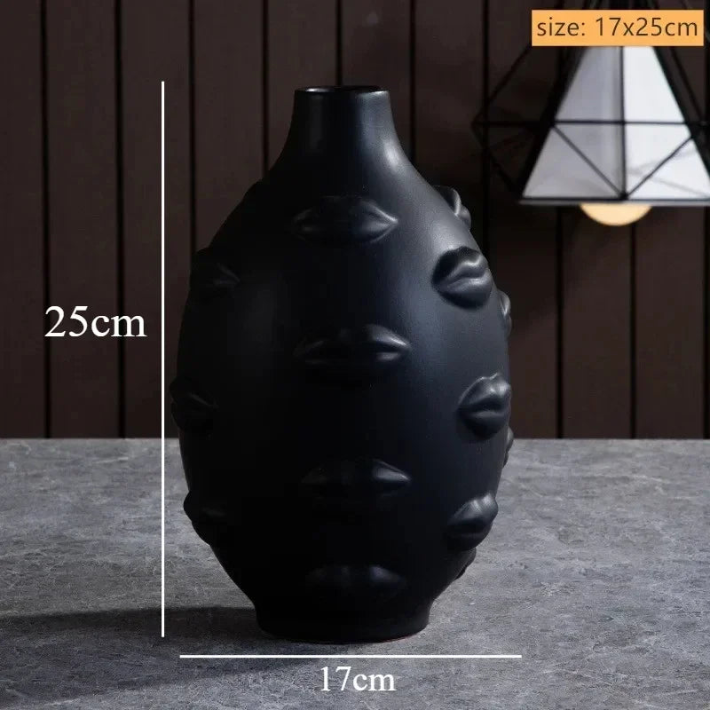 Handmade Ceramic Face Vase