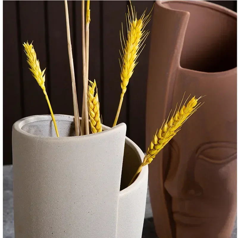 Handmade Ceramic Face Vase