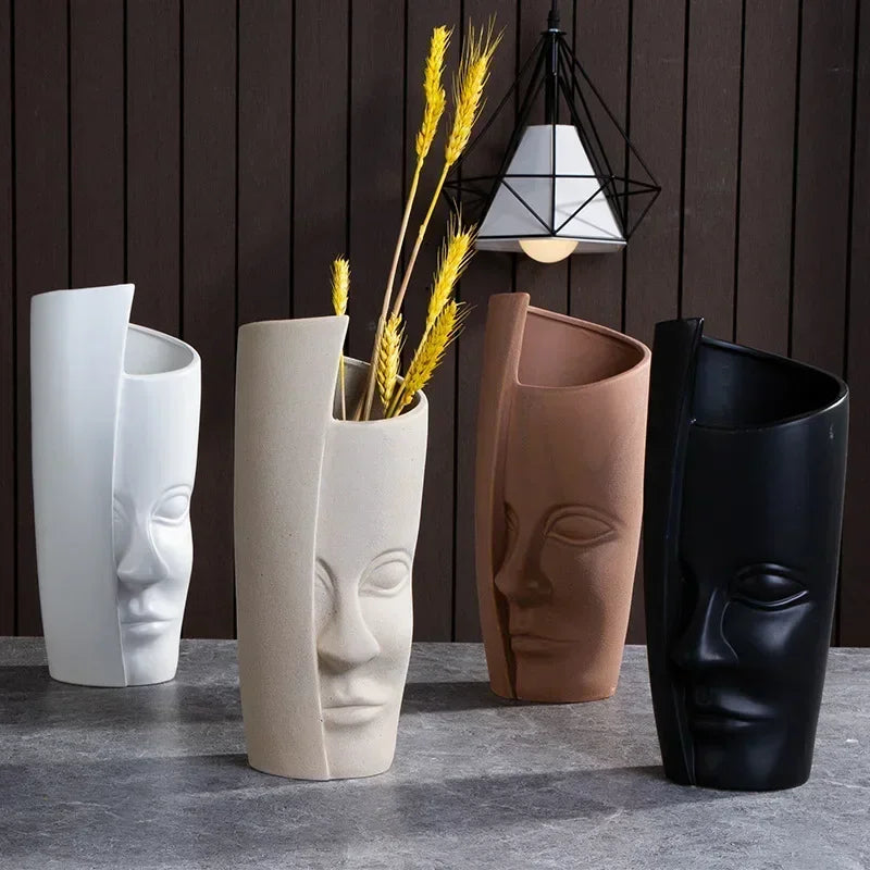 Handmade Ceramic Face Vase