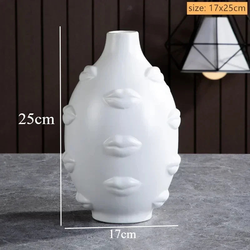 Handmade Ceramic Face Vase