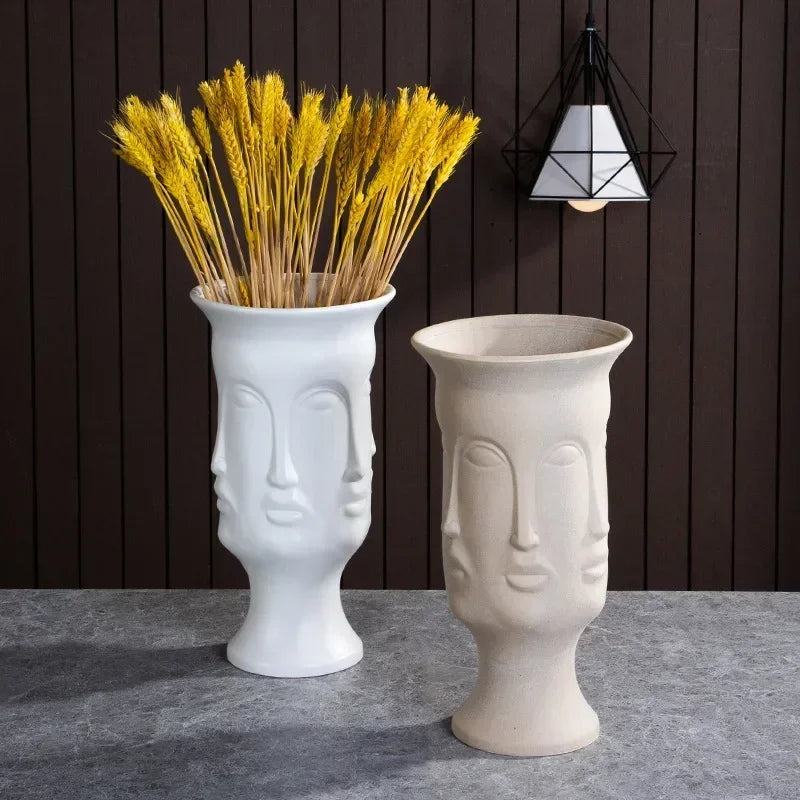 Handmade Ceramic Face Vase