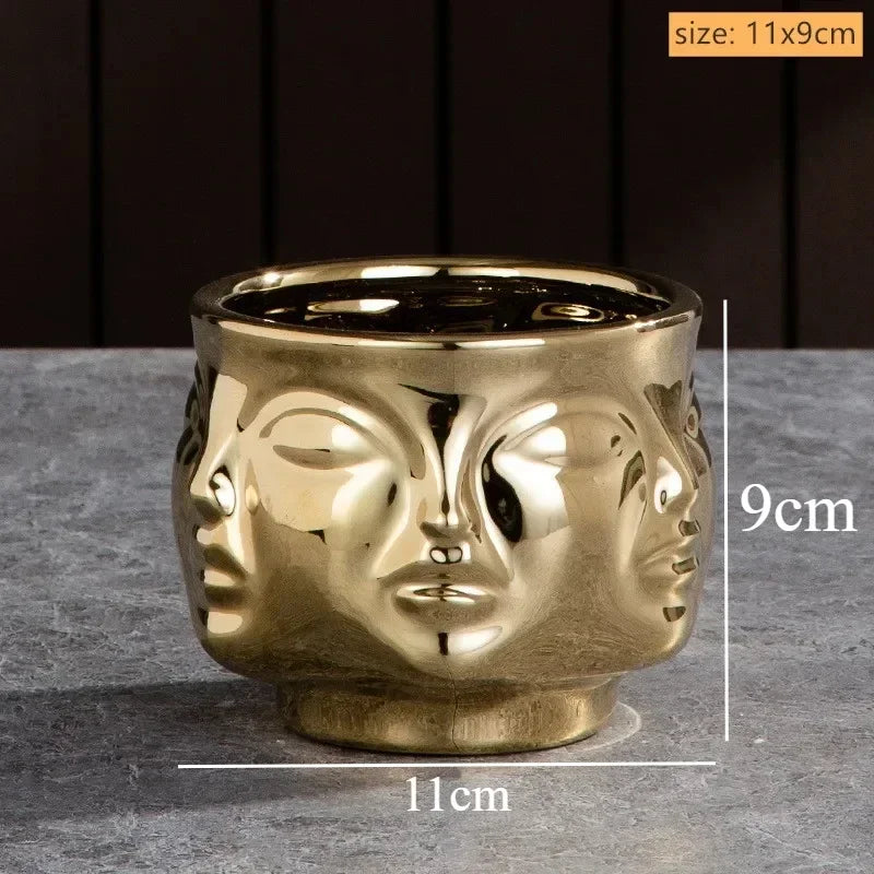 Handmade Ceramic Face Vase