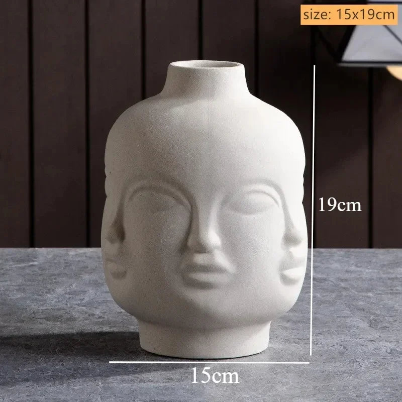 Handmade Ceramic Face Vase