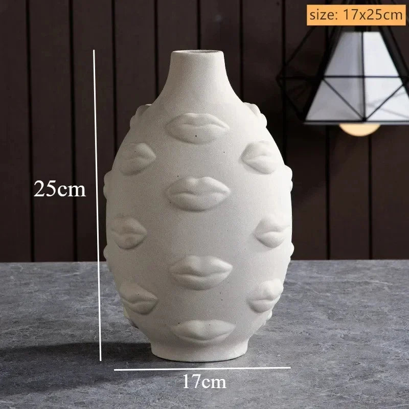 Handmade Ceramic Face Vase