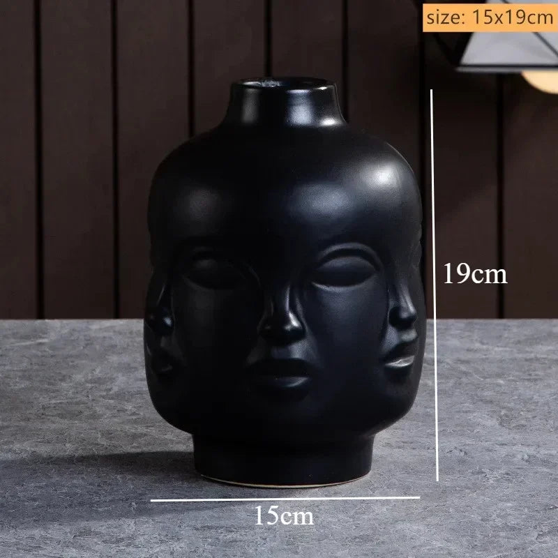 Handmade Ceramic Face Vase