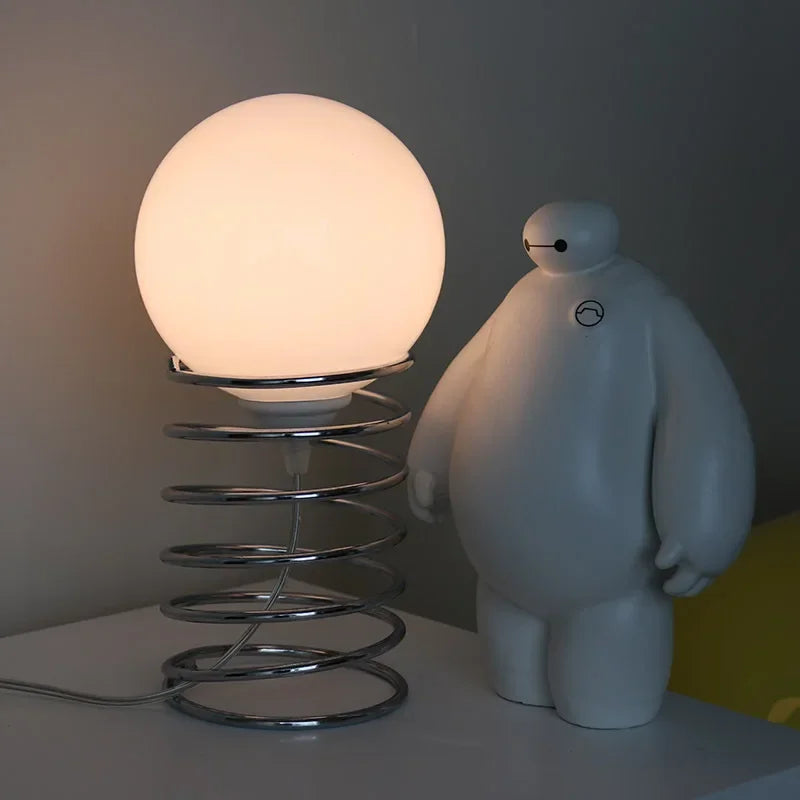 Bauhaus Spring and Glass Table Lamp