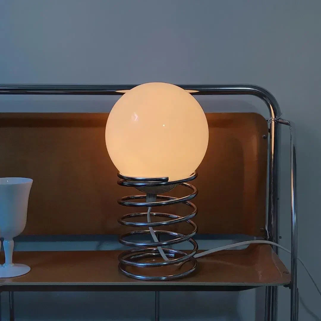 Bauhaus Spring and Glass Table Lamp