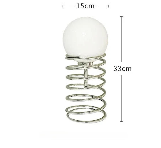 Bauhaus Spring and Glass Table Lamp