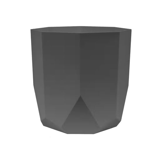 10 In. Charcoal Gray Tuxton Modern Hexagon Resin Planter