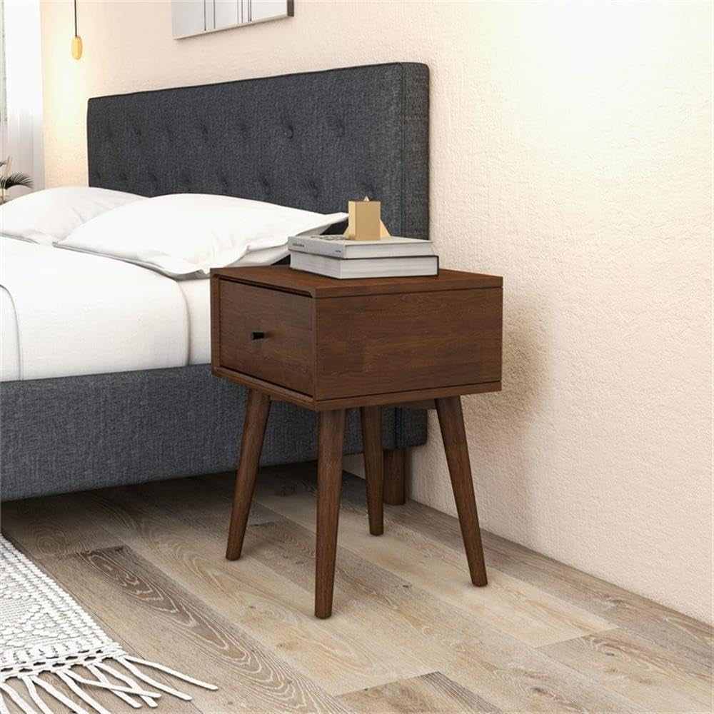 Mid-Century Modern Cooper Brown Walnut Wood Night Stand