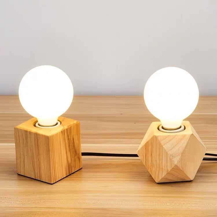 Retro Wood Table Lamp