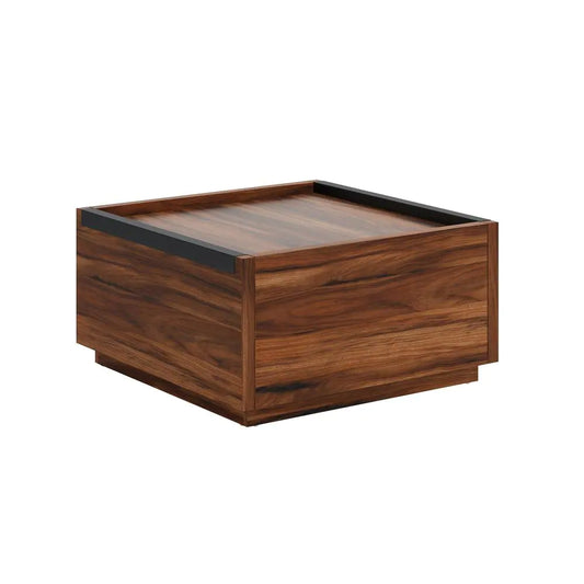 Manhattan Gate 31 In. Blaze Acacia Square Composite Wood Top Coffee Table with Storage