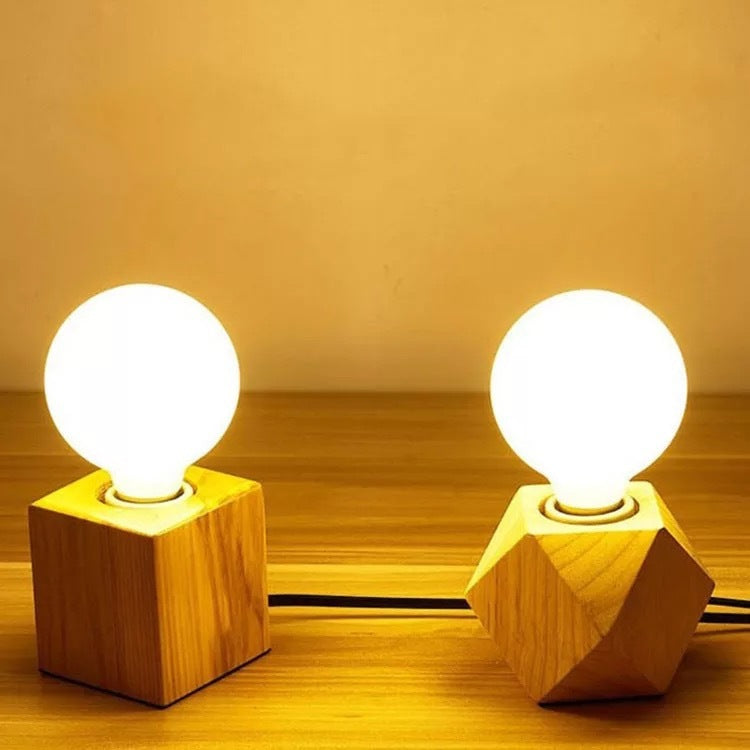 Retro Wood Table Lamp